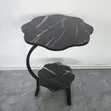 C-Shape Side Table - Marble Look - 2