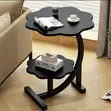 C-Shape Side Table - Marble Look - 3