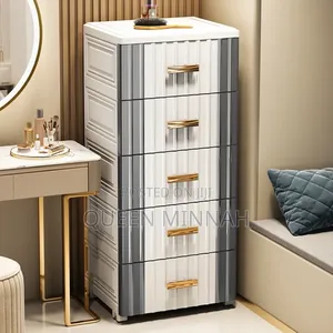 5-Tier Vertical Storage Cabinet - Modern Design