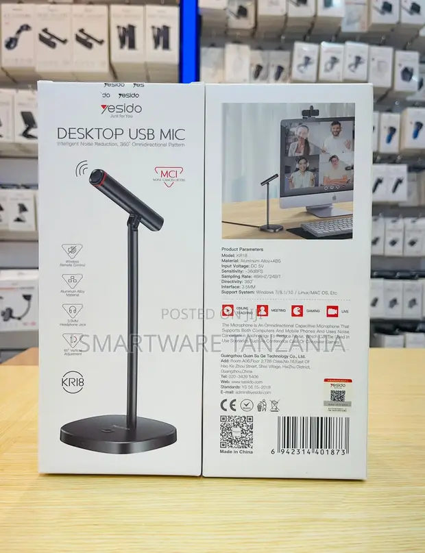 Yesido KR18 Desktop USB Microphone 360° Omnidirectional - 1