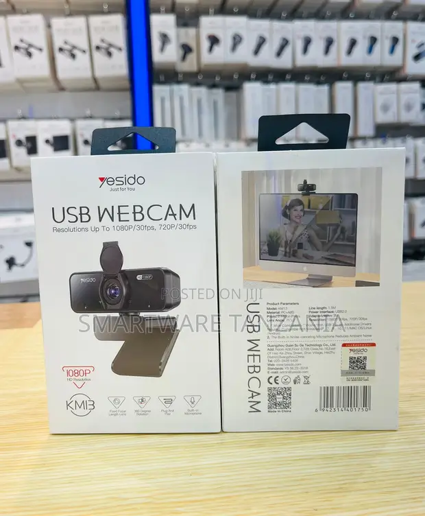 Yesido USB Webcam 1080p/720p na Maikrofoni Iliyojengwa Ndani - 1