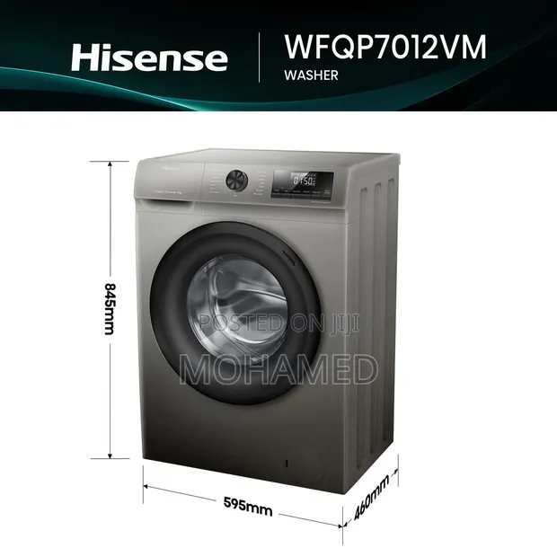 Mashine ya Kufulia Hisense 7Kg Front Loader na Inverter - 1