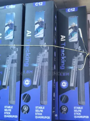C12 AI Tracking Selfie Stick Quadrupod