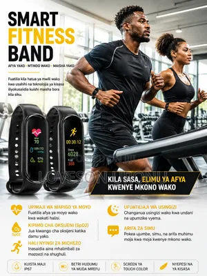 Smart Fitness Watch Band - Black
