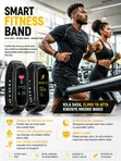 Smart Fitness Watch Band - Black - 1