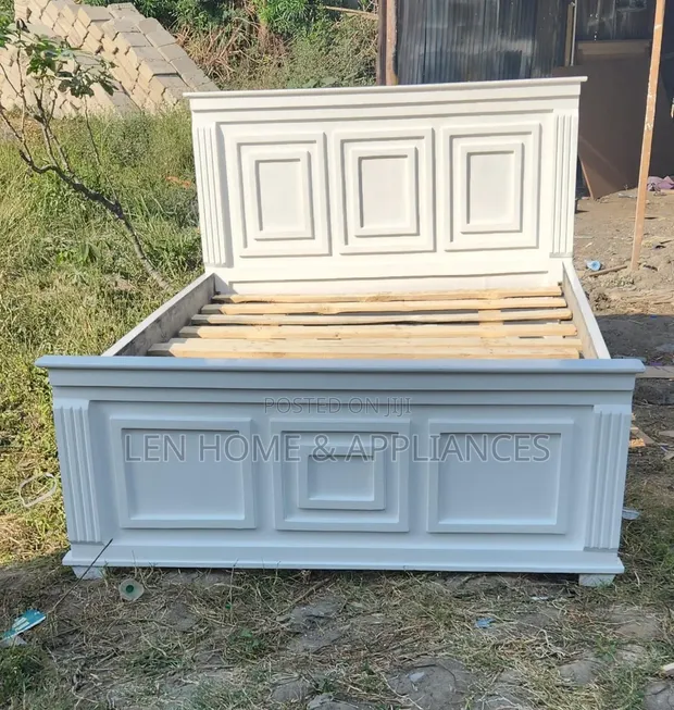 Brand New Wood-Mode Bed Frame 5x6 White - 1