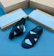 Prada Milano Double Strap Sliders - Black - 3