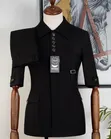 Five Button Black Suit - 1