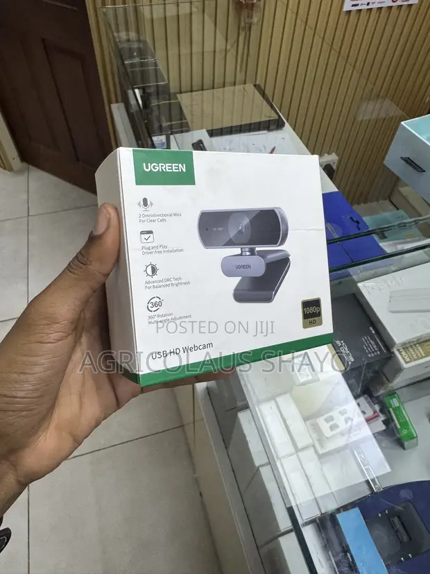 UGREEN 1080p Full HD USB Webcam (Dual Mic, Auto Brightness) - 1