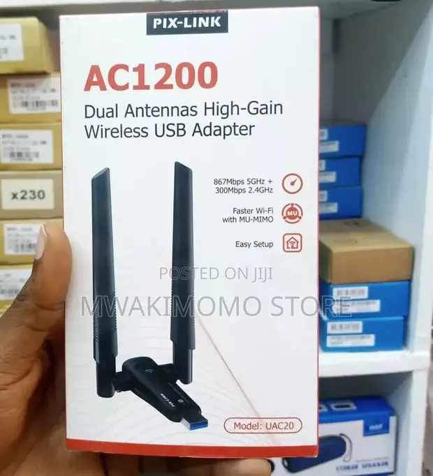 PIX-LINK AC1200 Wireless Dual-Band WiFi Adapter - 1