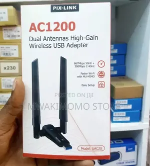 PIX-LINK AC1200 Wireless Dual-Band WiFi Adapter