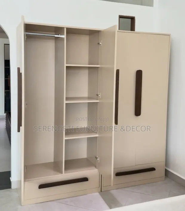 Two-Door Wardrobe - Cream Finish - 1