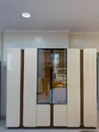 Modern Wardrobe - Cream & Brown - 1