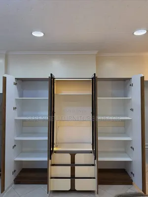 Modern Wardrobe - Cream & Brown