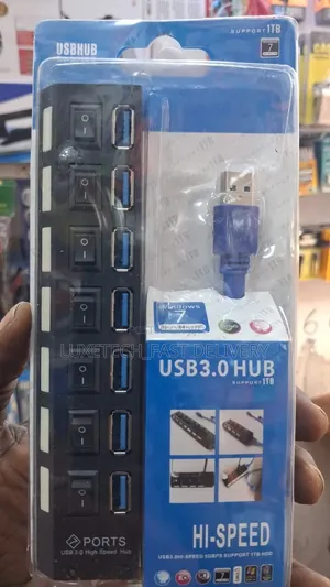 7-Port USB 3.0 Hub with Individual Power Switches