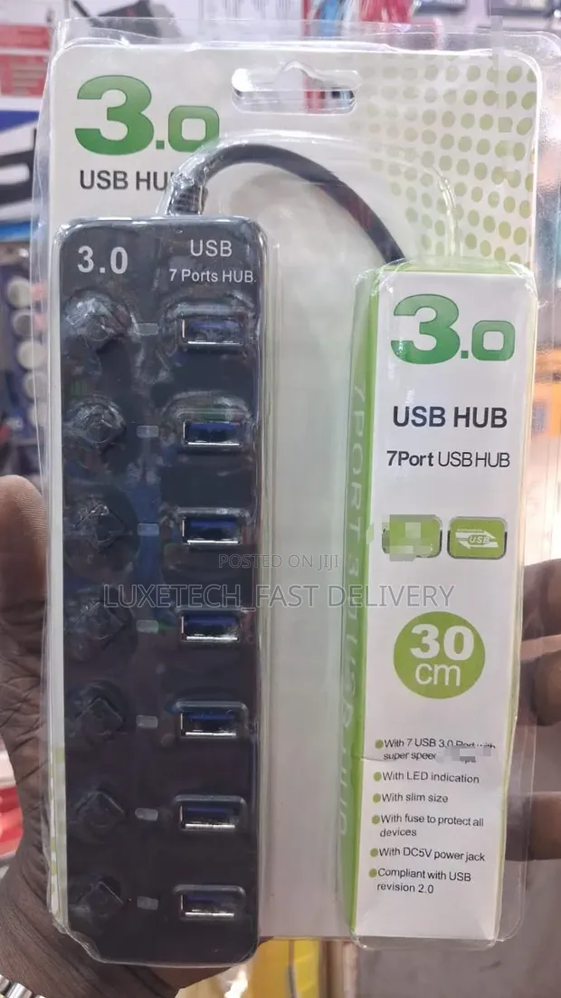 7-Port USB 3.0 High-Speed Hub - 1