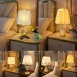Modern Stylish Bedside Lamp with Crystal-Style Base - 1