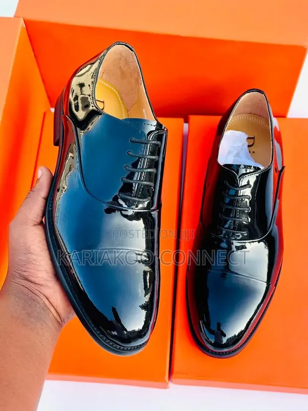 Dior Classic Black Leather Shoes - 1