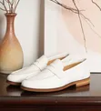 New White Clarks Leather Shoes - 1