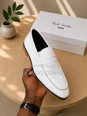 New White Clarks Leather Shoes
