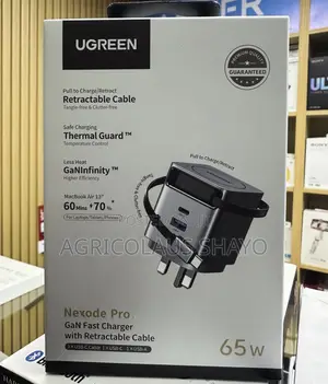 UGREEN Nexode Pro 65W GaN Fast Charger with Retractable Cable
