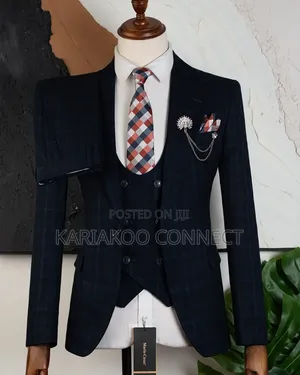 Dark Blue Draft Slim Fit Men's Suit