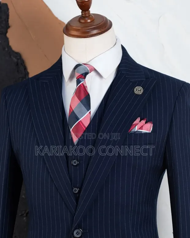 Excellent Blue Men's Suit - 1