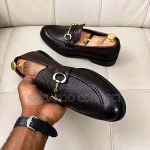 New Pure Leather Shoes - Brown