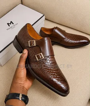 Men's Luxury Double Monk Strap Leather Shoes - Gucci