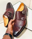 Men's Luxury Double Monk Strap Leather Shoes - Gucci - 4