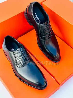 Viatu vya Tom Ford vya Wanaume vya Ngozi - Mtindo wa Kawaida