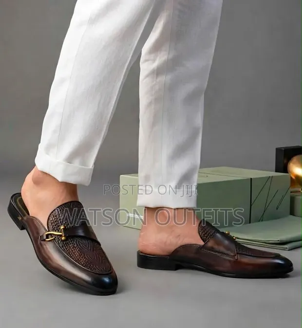 Versace Men's Leather Mules - New - 1