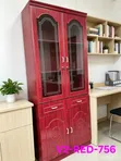 Kitchen Cabinet - Two Doors, Black & Red - 1