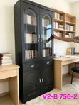 Kitchen Cabinet - Two Doors, Black & Red - 2