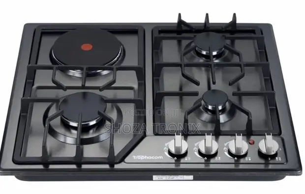 TROPHACOM 3 Gas + 1 Electric Plate Cooker - 1