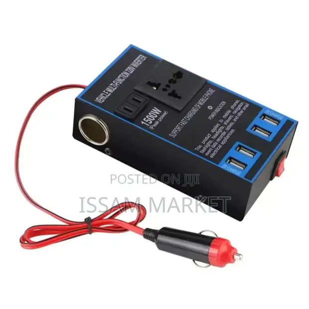 Car Power Inverter (1500W) with 4 USB Ports - 1