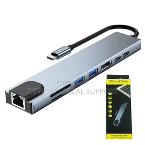 8-in-1 USB-C Hub with 4K HDMI, Ethernet, PD Charging