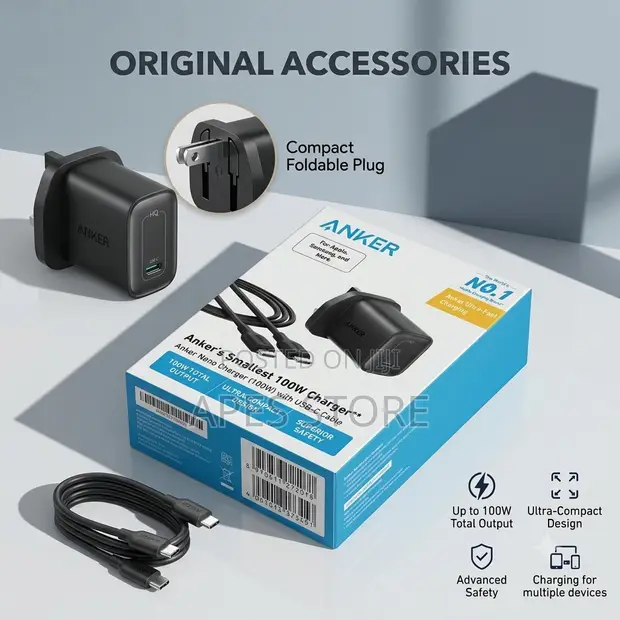 Anker Nano 100W USB-C Charger with Cable - 1