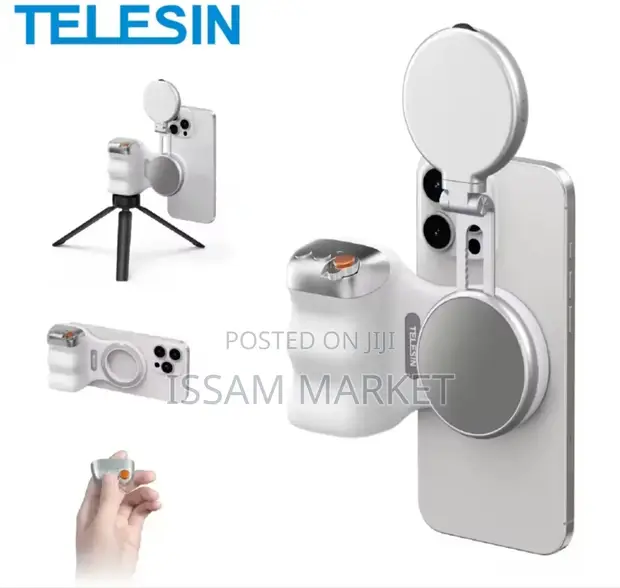 Magnetic Phone Camera Grip with Light & Stand - 1