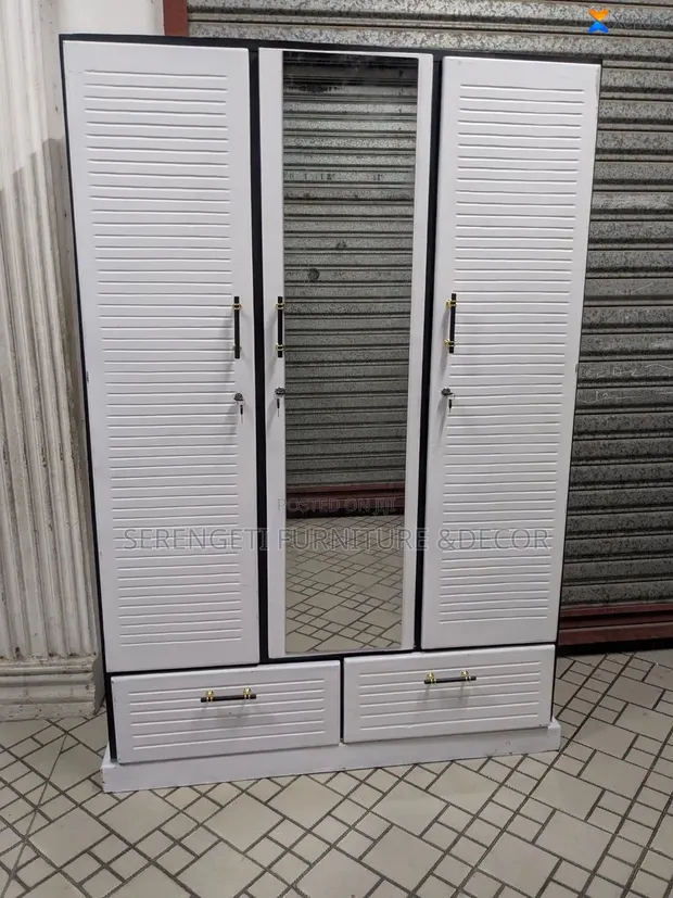 Wood-Mode 3-Door Wardrobe - White - 1