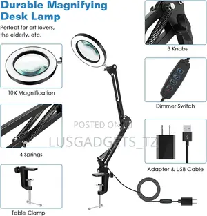 Desktop Magnifying Ring Light - Brand New