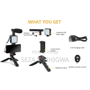 Adjustable Plastic Vlogging Kit for Phone