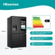 Hisense 536L Smart French Door Refrigerator with Touchscreen - 2