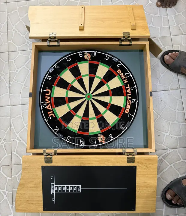 Seydrey Deluxe Solid Wood Dartboard Cabinet Set - 1