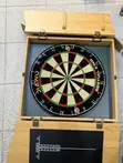 Seydrey Deluxe Solid Wood Dartboard Cabinet Set - 2