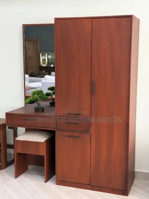 Wood Wardrobe with Dressing Table