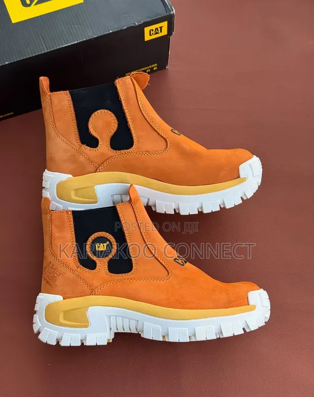 New Caterpillar Orange Boots - 1