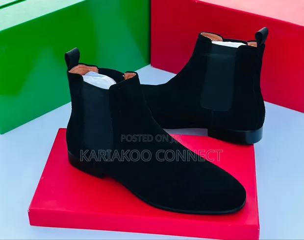 Black Suede Boots - Brand New - 1