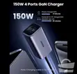 UGREEN 150W 4-Port GaN Fast Car Charger with Extension Cable - 2