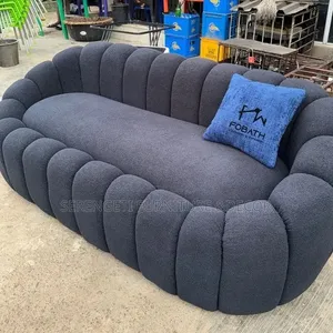 Classic 3-Seater Sofa - Velvet, Gray